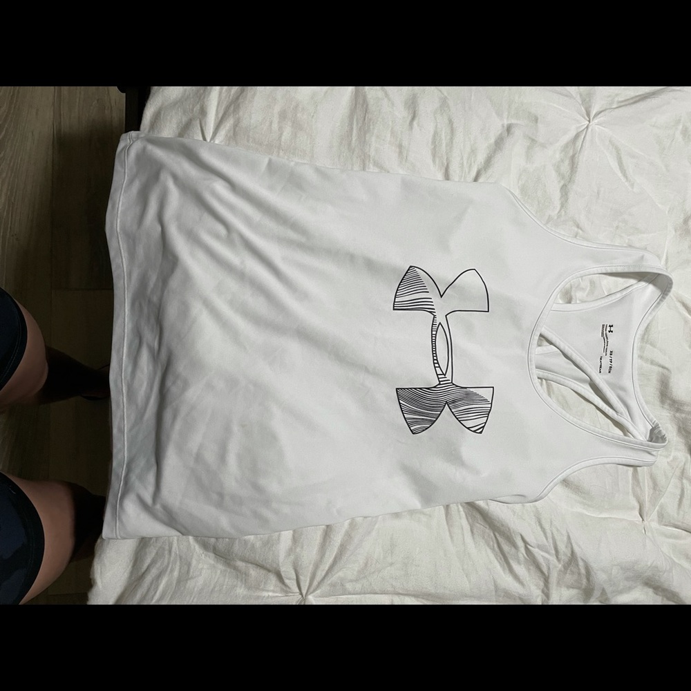 White under armour workout tank top